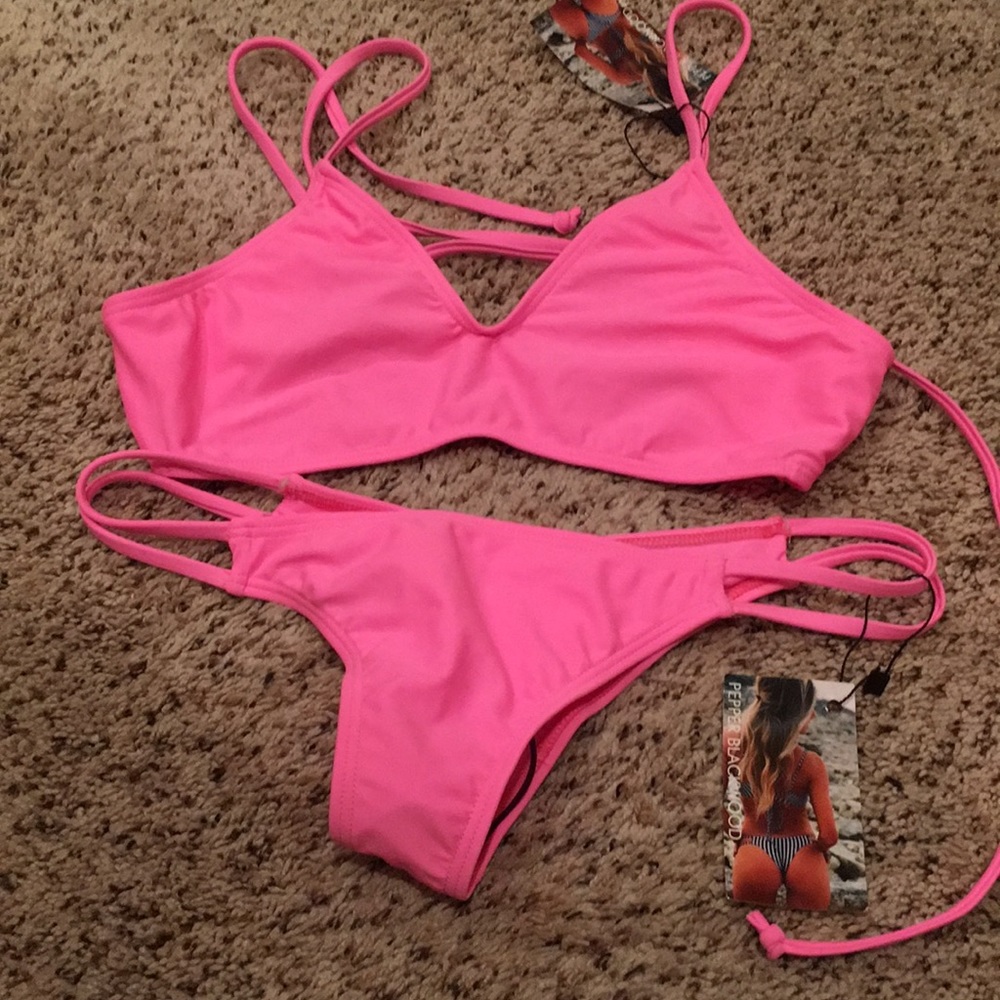 Hot pink bikini
